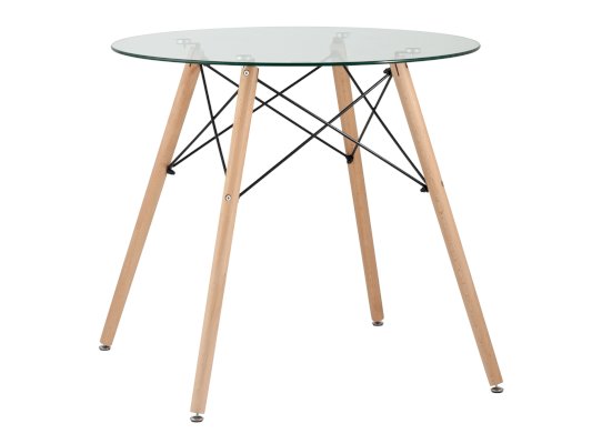 Стеклянный обеденный стол Eames DSW 80 (Stool Group)